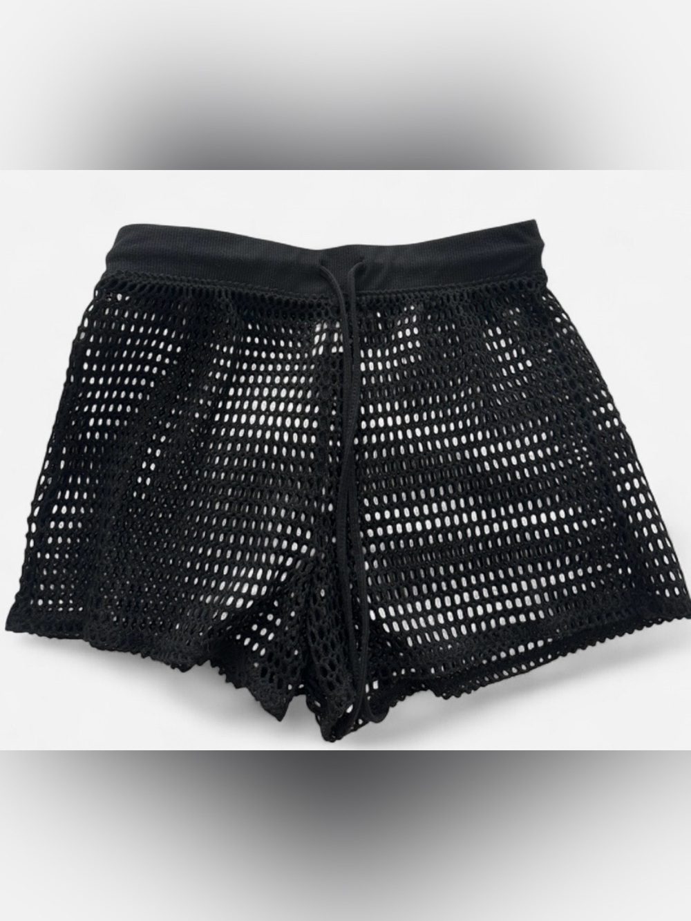 Shade & Shore black coverup knit shorts